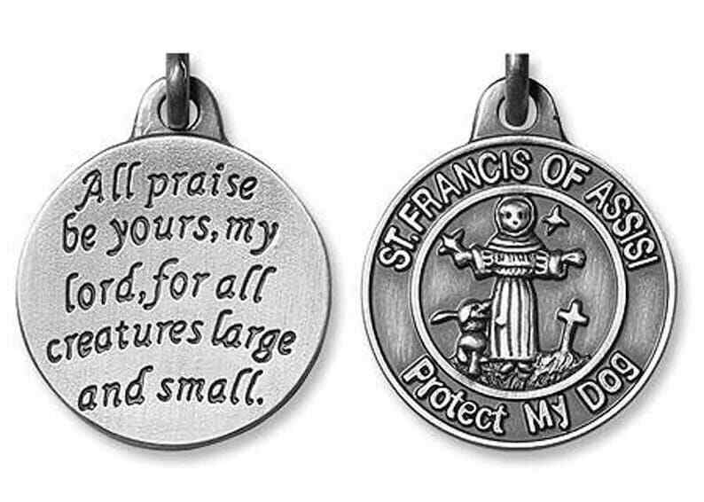 St. Francis Dog Pet Medal (ES584) NEW - 1" Diameter