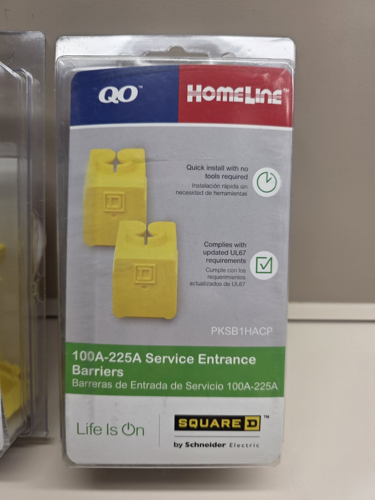 NEW- 2 Packs Square D 100 AMP- 225 AMP Service Entrance Barriers, PKSB1HACP