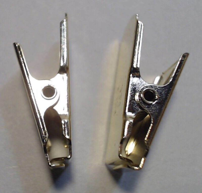 25 Small Metal Gold Tone Reseal Bag Clips Clamps Crafts Snacks Coffee USA Made