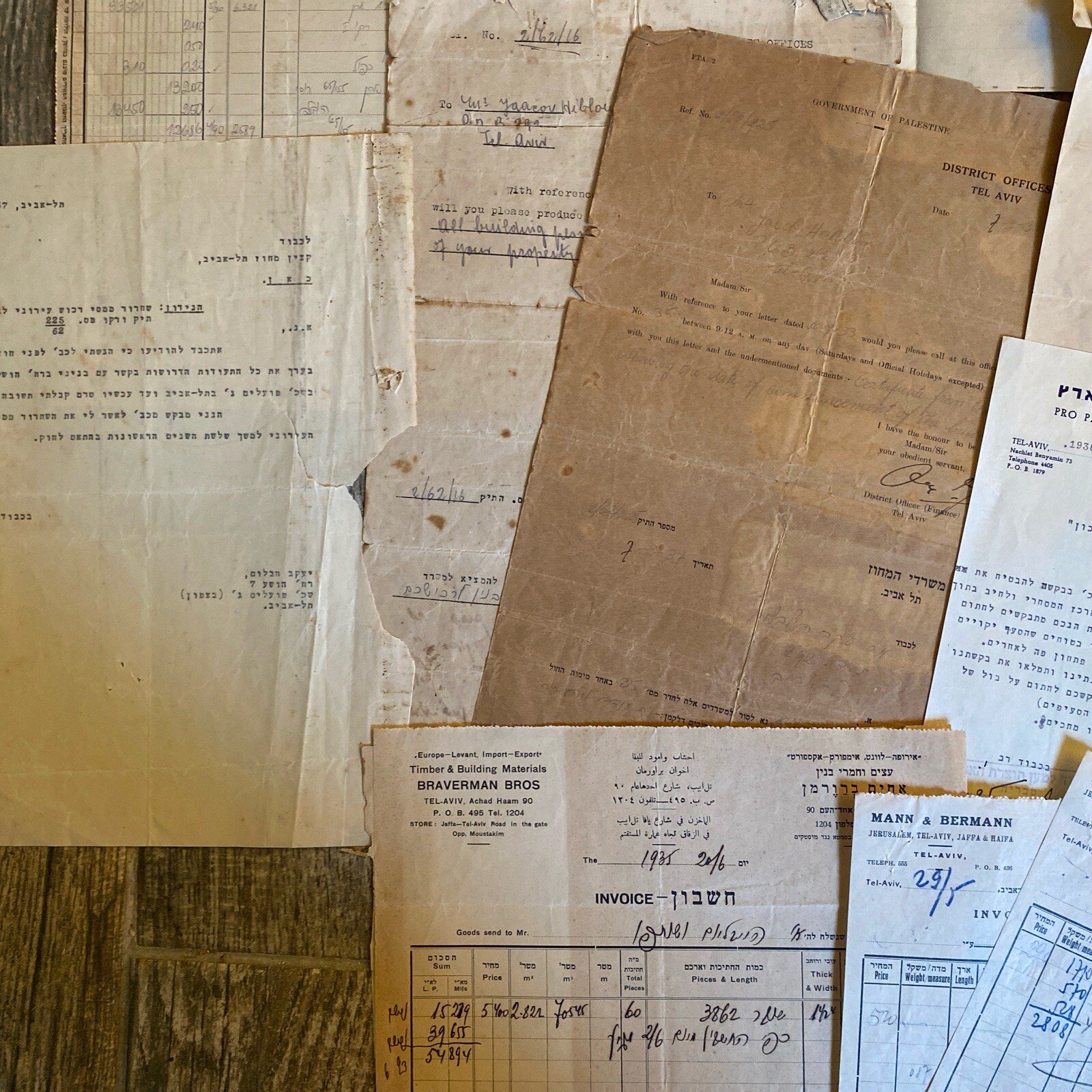 Palestine Israel Old Collectible Lot Of Letters Documents Palestine