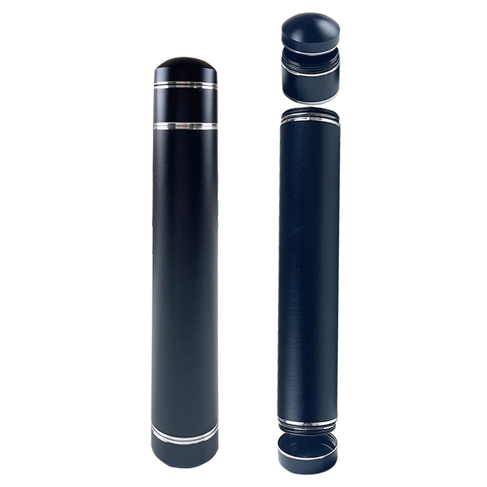 Aluminum Cigar Tube Crash Proof Cigar Travel Case Adjustable Two Sizes Black