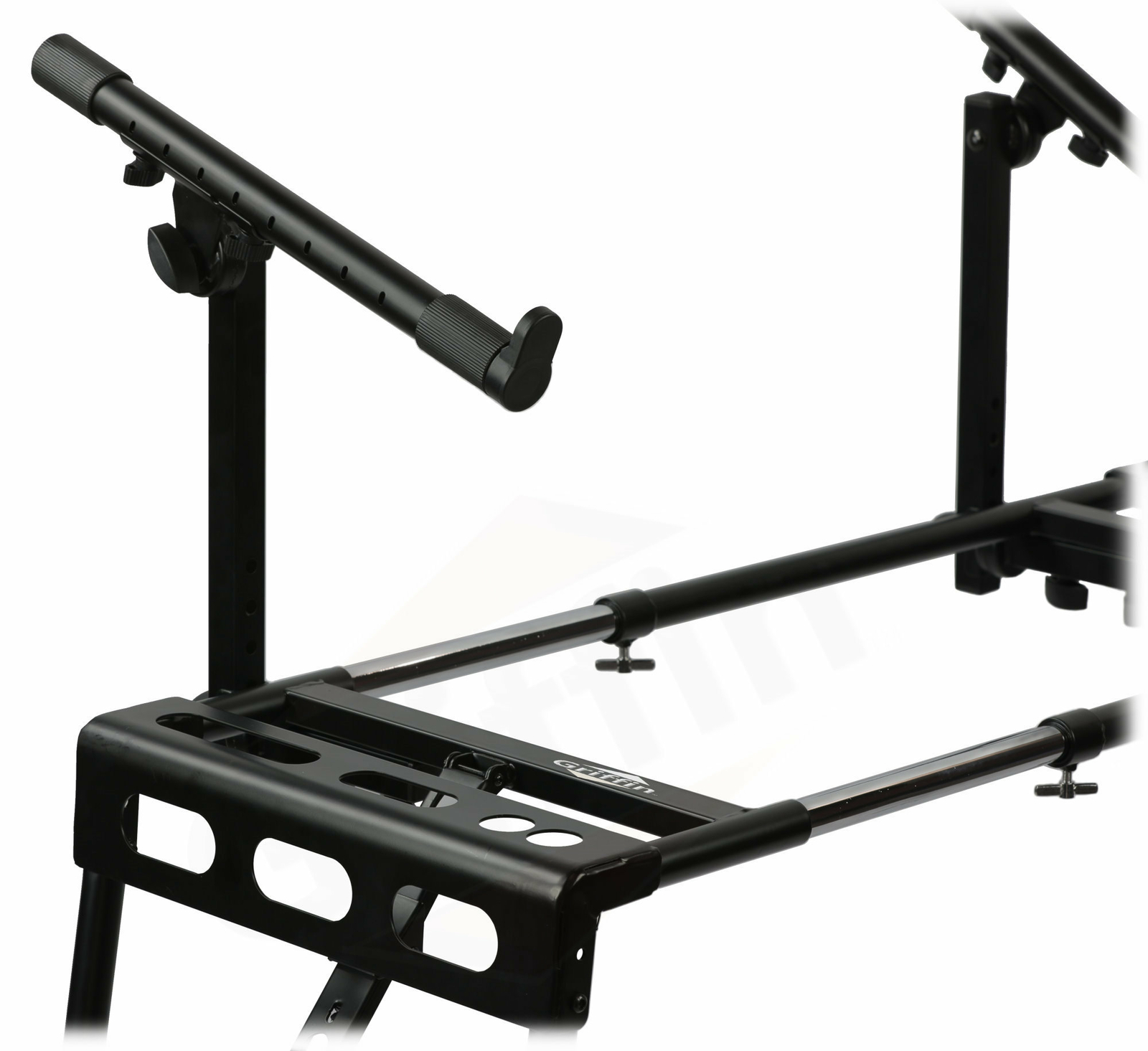 Keyboard Stand DJ Workstation Table Top Piano Holder 2-Tier Double Studio Mount
