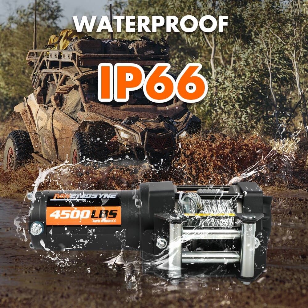 MNEMOSYNE Electric Winch 4500lb Steel cable Wireless Remote Towing ATV UTV 4×4