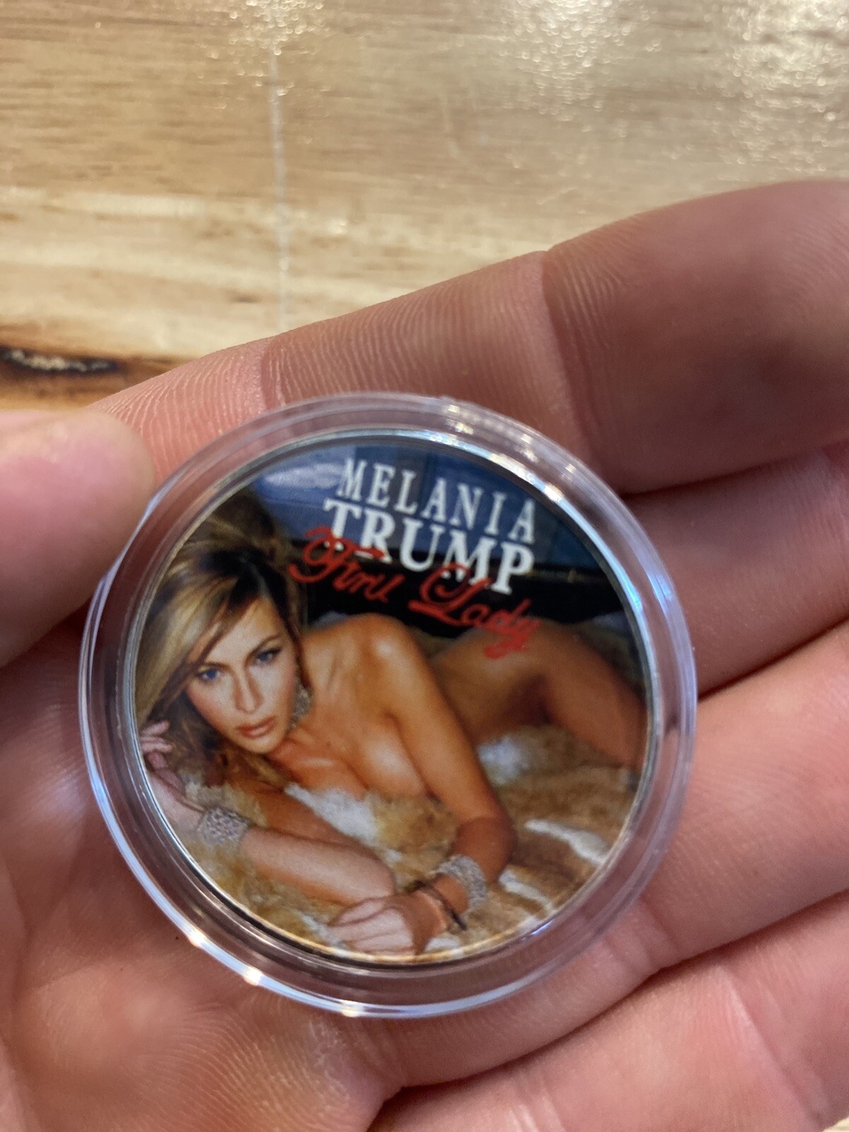 Melania Trump Coin NSFW MAGA Novelty Anti Biden Clinton Obama Collector NUDE