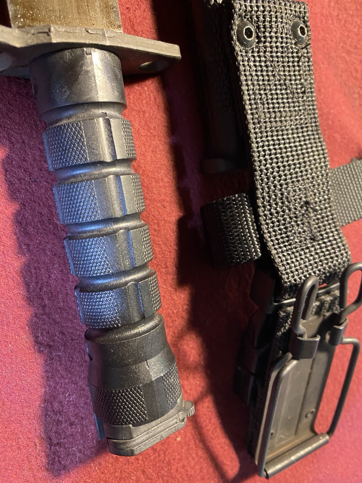 Lan Cay M9 Military All Black Scabbard And Grip UNISSUED VERY RARE Gulf War NOS