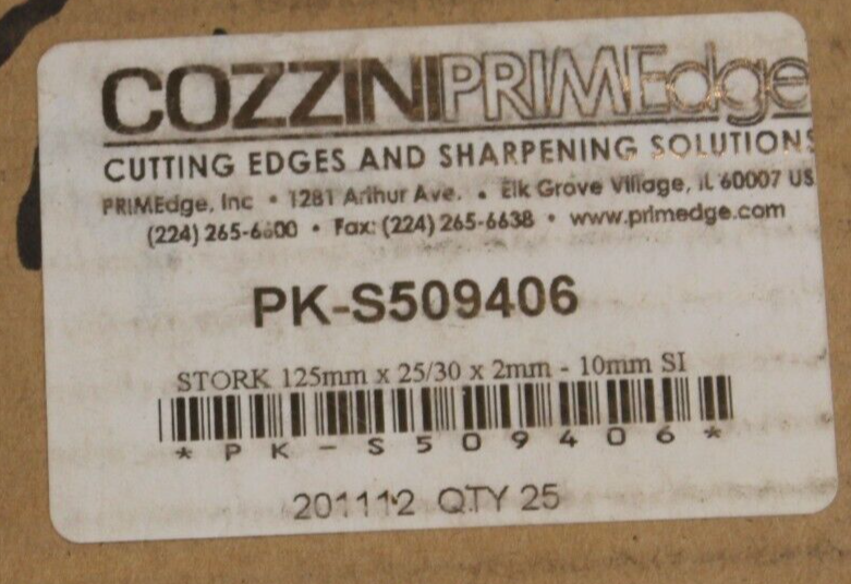 Box of 25 Cozzini Primedge Circular Poultry Blades Knives PK-S509406