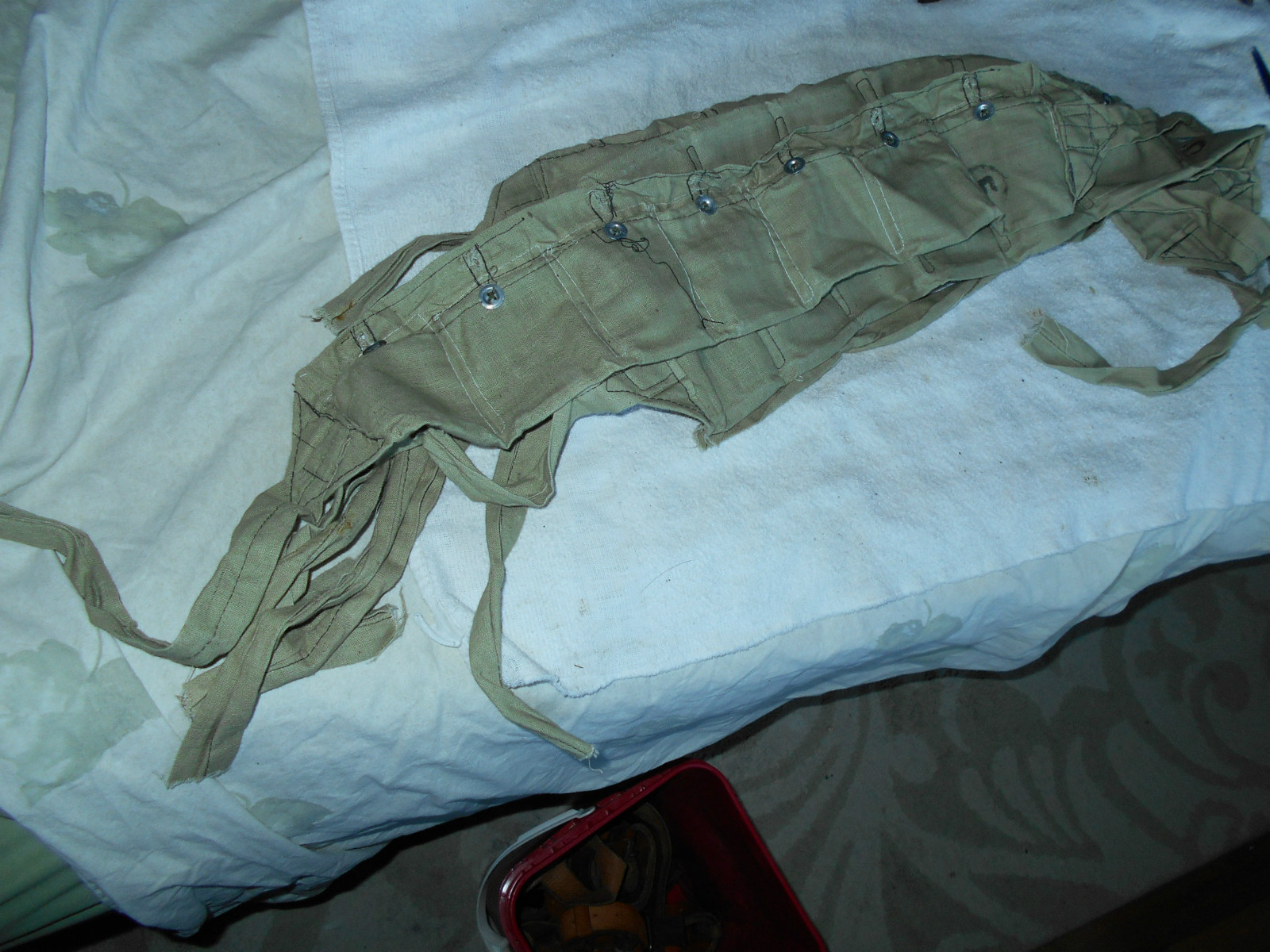 original 10 rd 7 pocket fieldgrau 8mm mauser ammunition bandolier Wehrmacht?