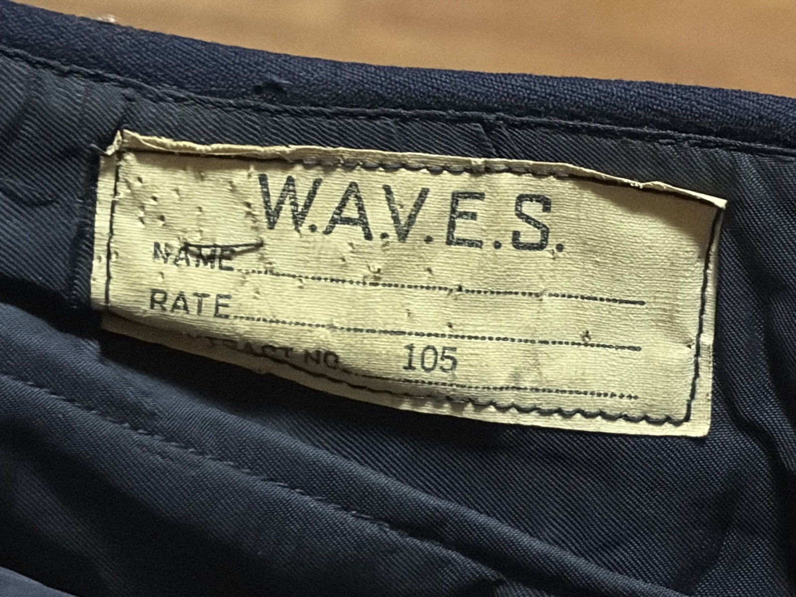 WWII US Navy Waves Women’s Hat W/ Sterling 1/20 10k Gold Pin