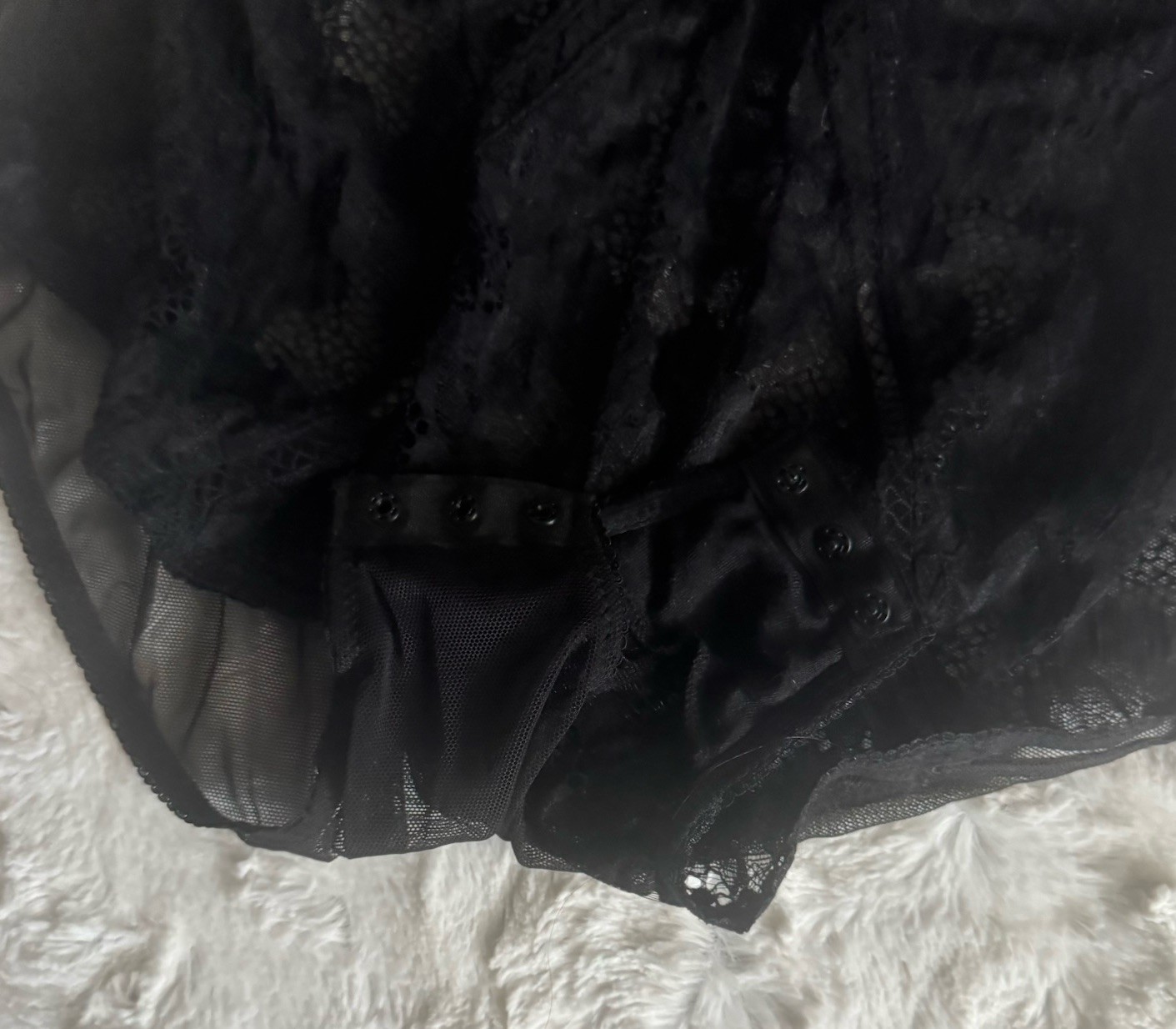 Rachel Roy Black Lace Lingerie Padded Cups Adjustable Thong 2XL