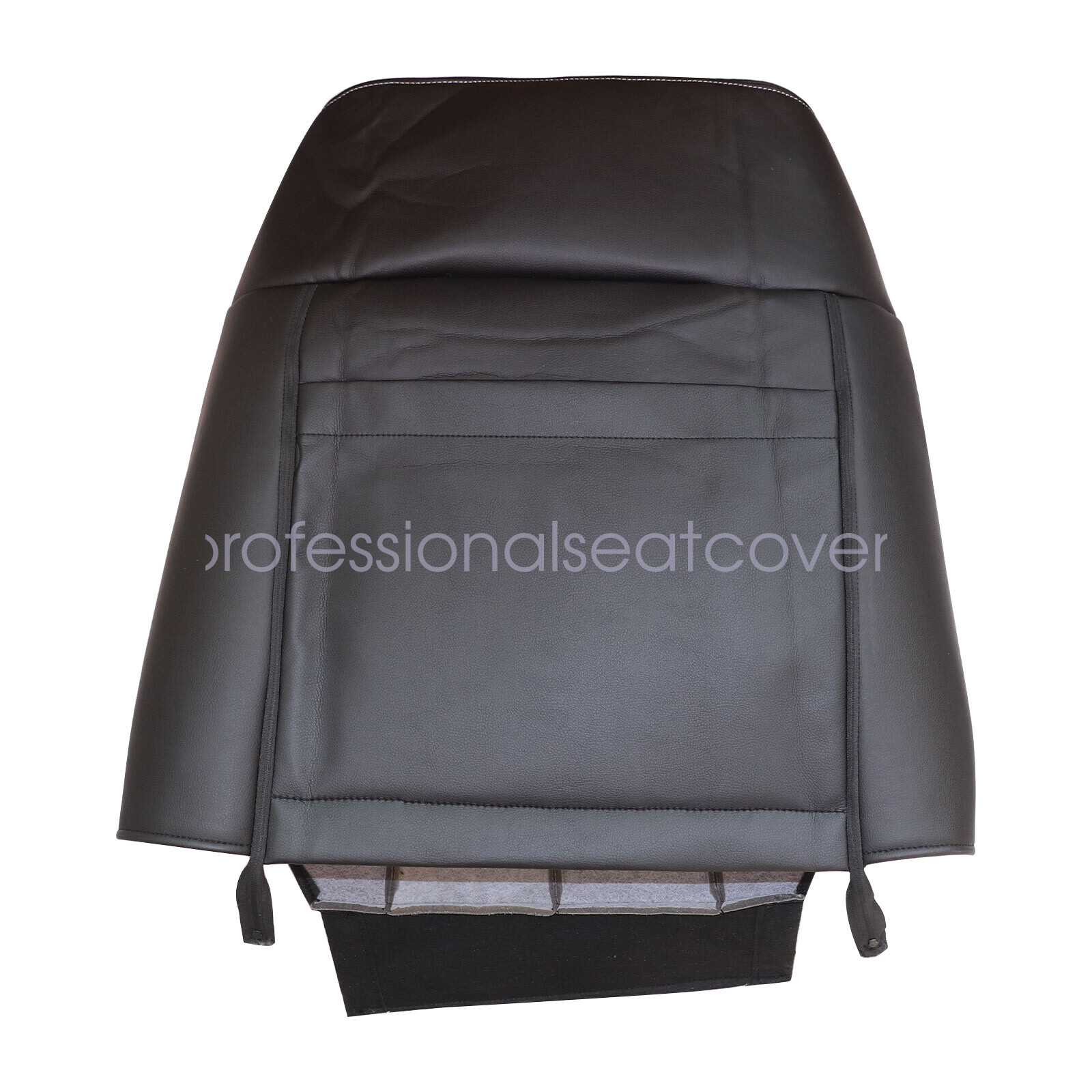 For 2009-2014 Ford F150 Lariat Front PERFORATED Leather Seat Cover Black