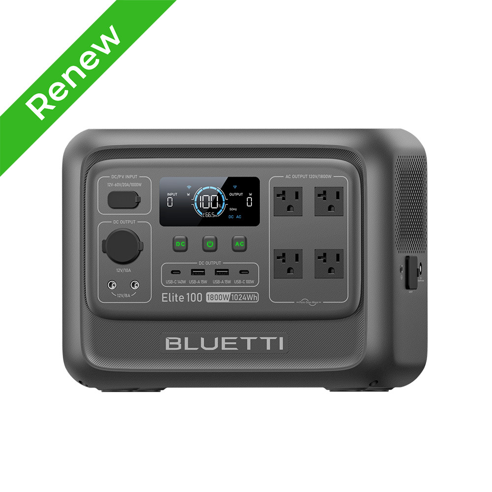 BLUETTI Elite 100 V2 1800W 1024Wh Portable Power Station LFP Battery for Camping
