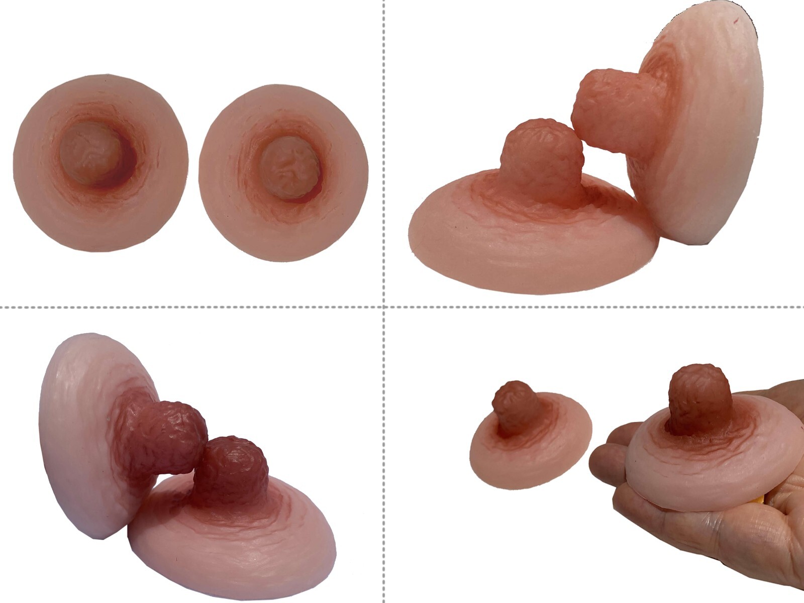 BIMEI Adhesive Silicone Nipple Reusable for BreastForm Drag Queen Transgender,#9