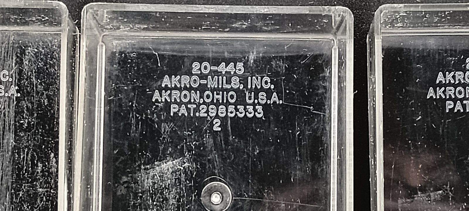 4 Hard Plastic Akro-Mills Replacement Drawers 20-445 Plastic Drawers