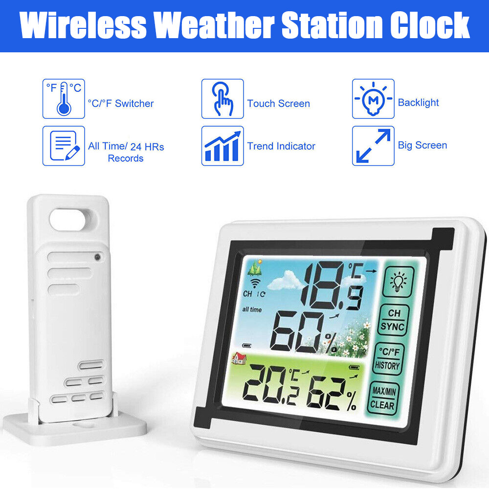 Thermometer Digital LCD Hygrometer Temperature Humidity Meter Indoor/Outdoor