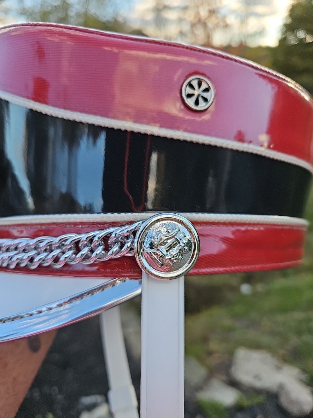 Vintage Fechheimer Bros Company Marching Band Hat Size 7 3/8 Shako Magnum