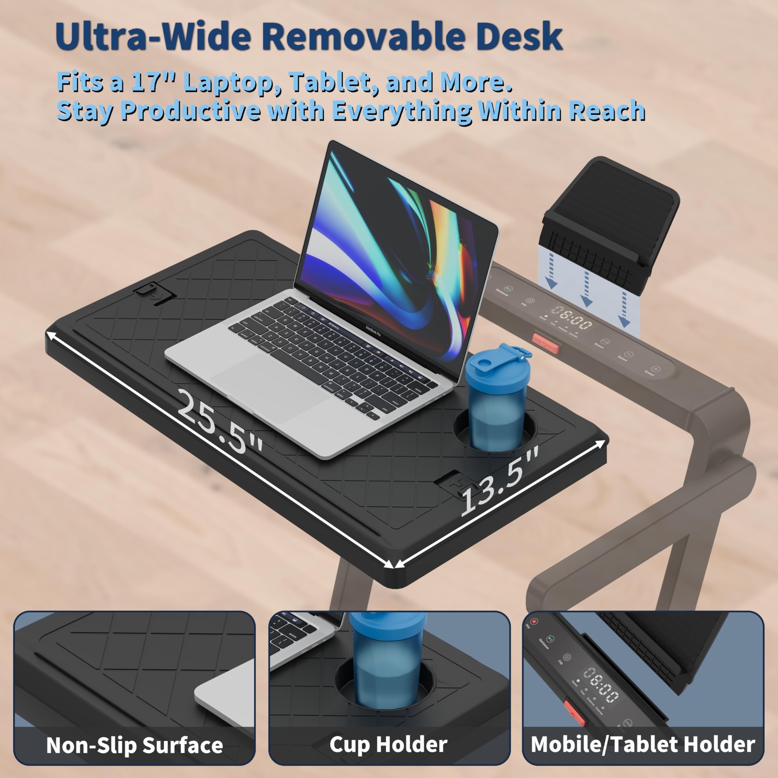 Foldable 4 in 1 Treadmill Walking Pad with Incline Remote Control Compact 3.0...