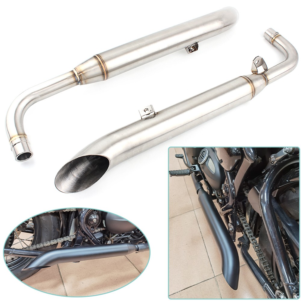 Muffler Exhaust Pipe Stainless Steel For Triumph Bonnieville Bobber T100 T1200