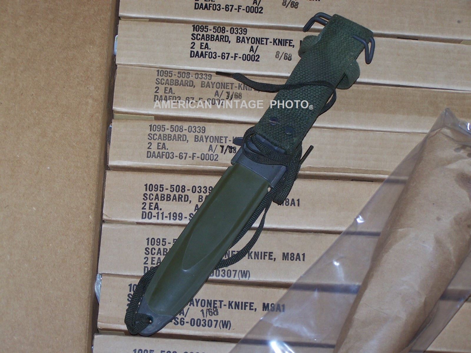 Scabbard Sheath by PWH TWB, NOS Vintage Vietnam War Era Green 1967 1969