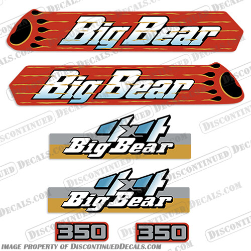 Fits 1992 Yamaha Big Bear 350cc 4x4 ATV Decals