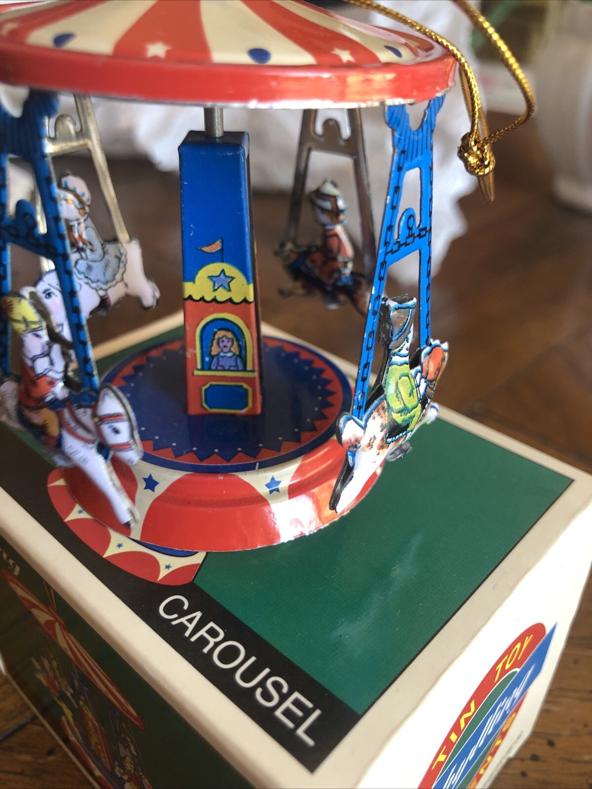 Vintage Schylling Miniature Tin Collector Series 90's Carousel w/Box