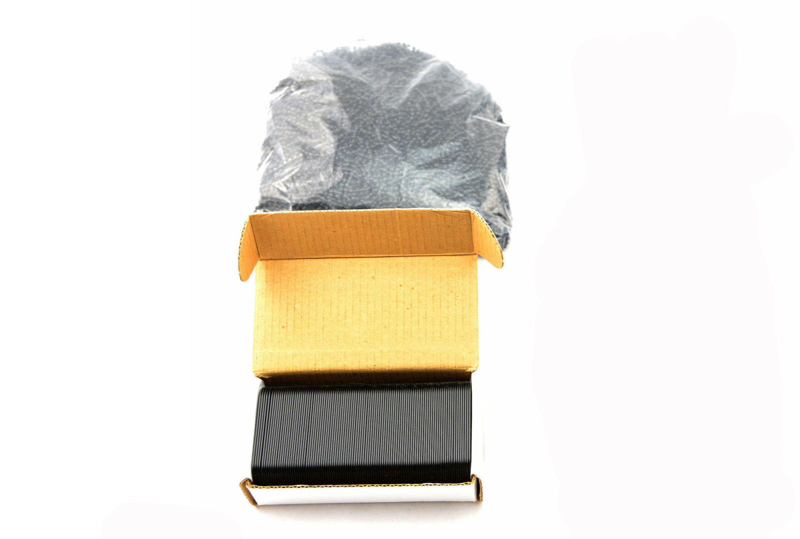 100 Black Military Spec ID Dog Tags +  100 30" Black Coated Ball Chains