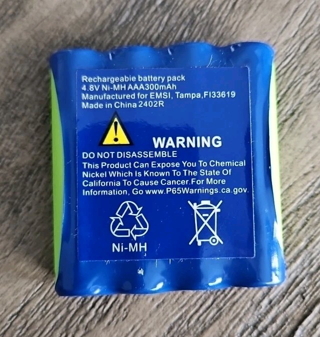 EMSI AAA Rechargeable Batteries For EMSI Flex-it 4.8V Ni-MH 300mAh  BRAND NEW