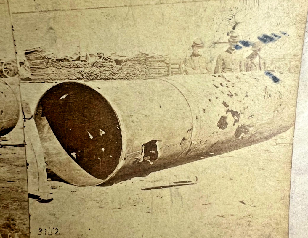 Civil War Confederate Ram Virginia Matthew Brady Photo of Riddled Smokestack