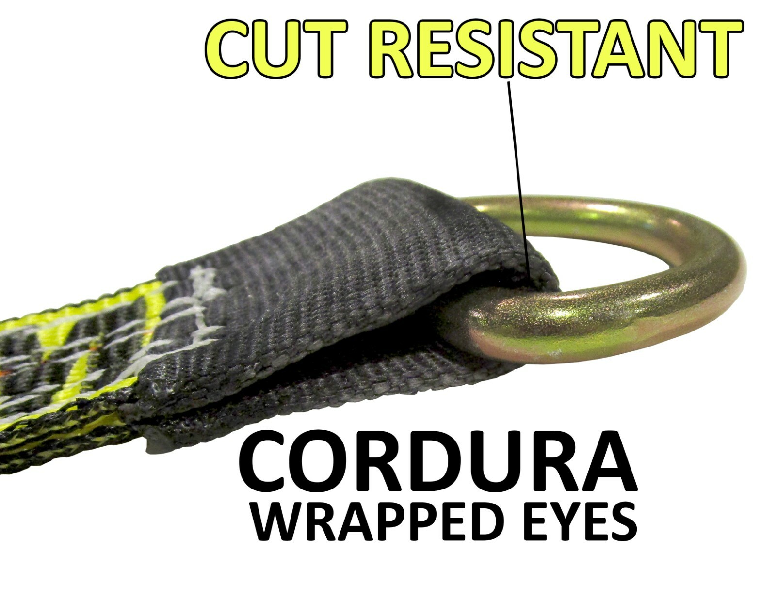 USA 8pc Yellow 8' Lasso Strap 2" Ratchet w/ Finger Hook Tow Truck Tire Wheel Tie