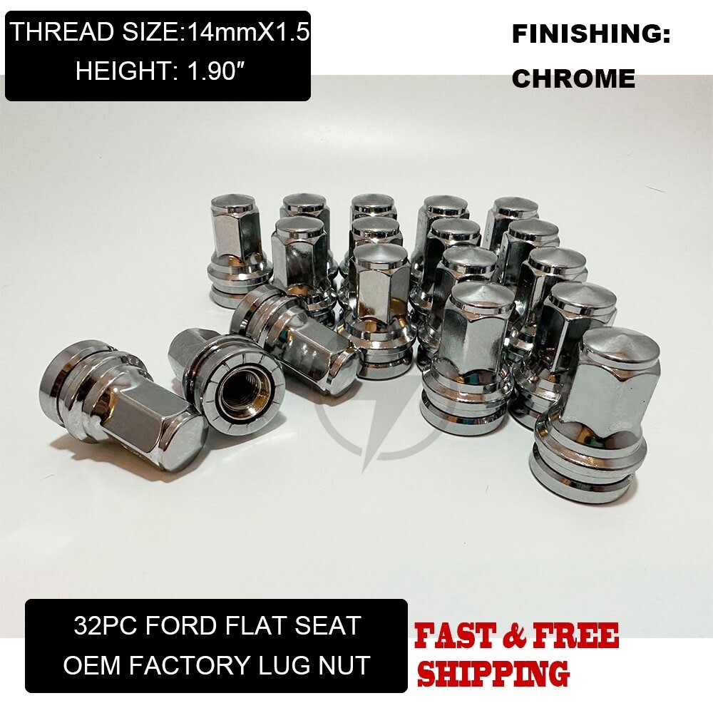 32 OEM Factory Style Lug Nuts 14x1.5 For Ford Super Duty F-250 F-350 HCPZ-1012-B