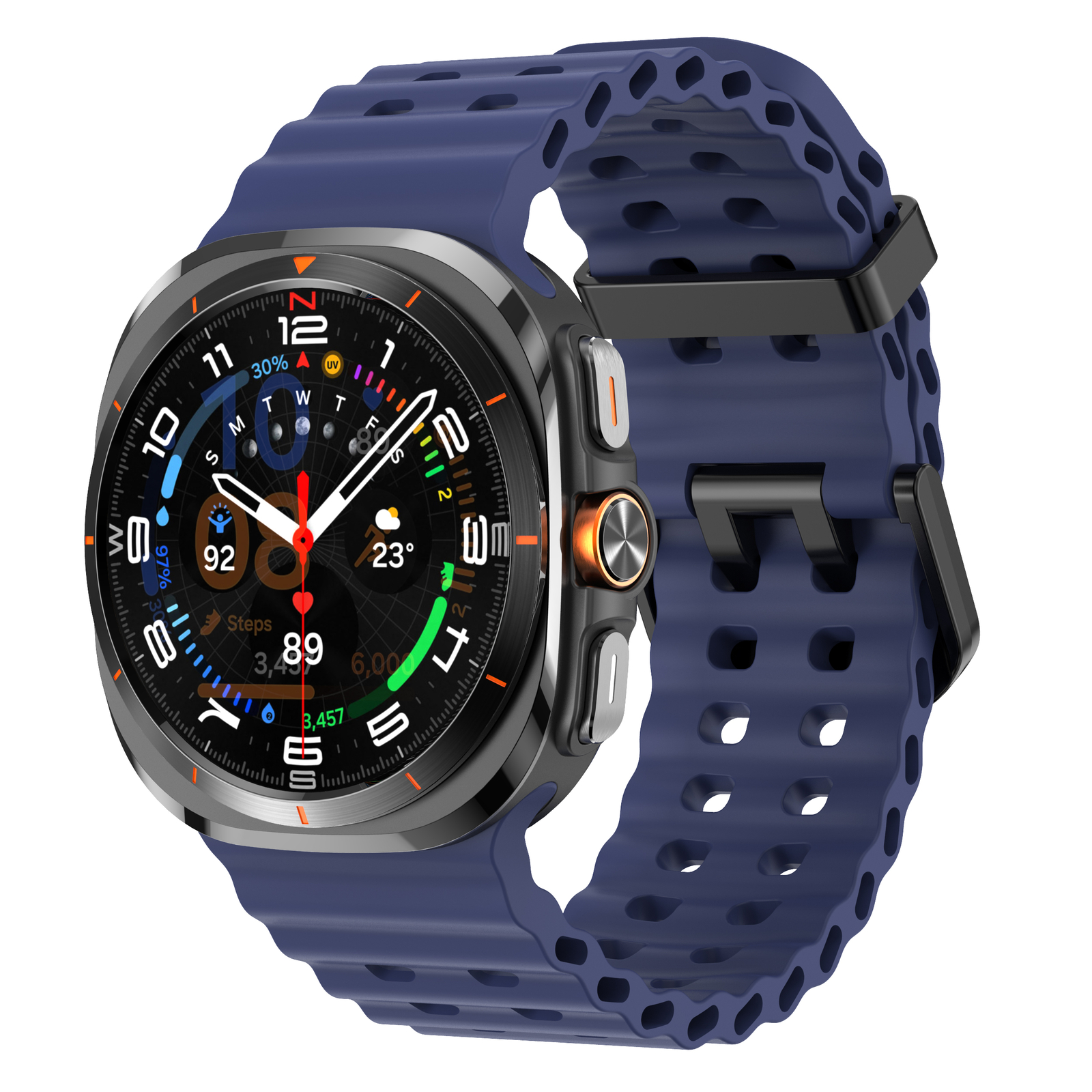 NEW Sport Soft Silicone Band for Samsung Galaxy Watch 7 Ultra 47mm NO Gaps Strap