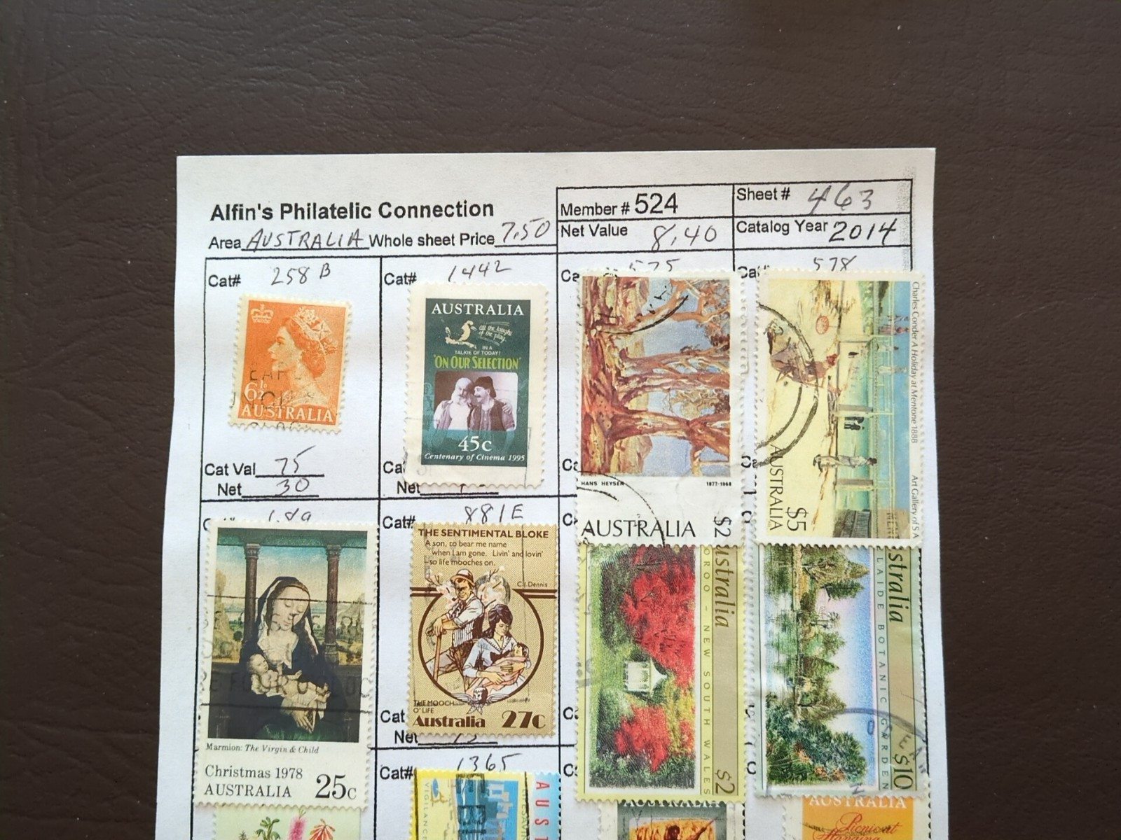 APC W5105 Australia on circuit sheets all identified sc over $80