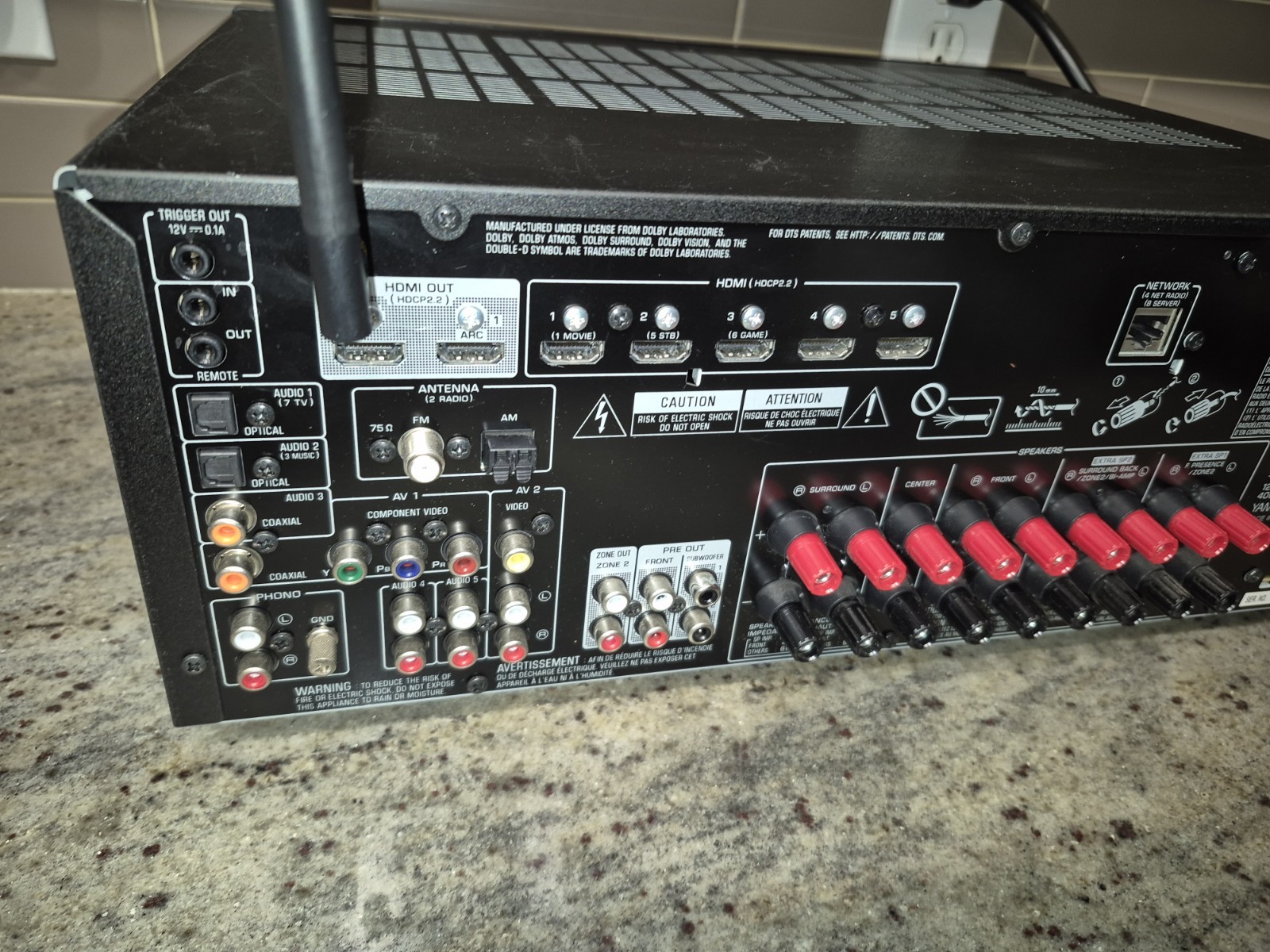 Yamaha RX-A780 7.2 Channel AV Receiver - Black