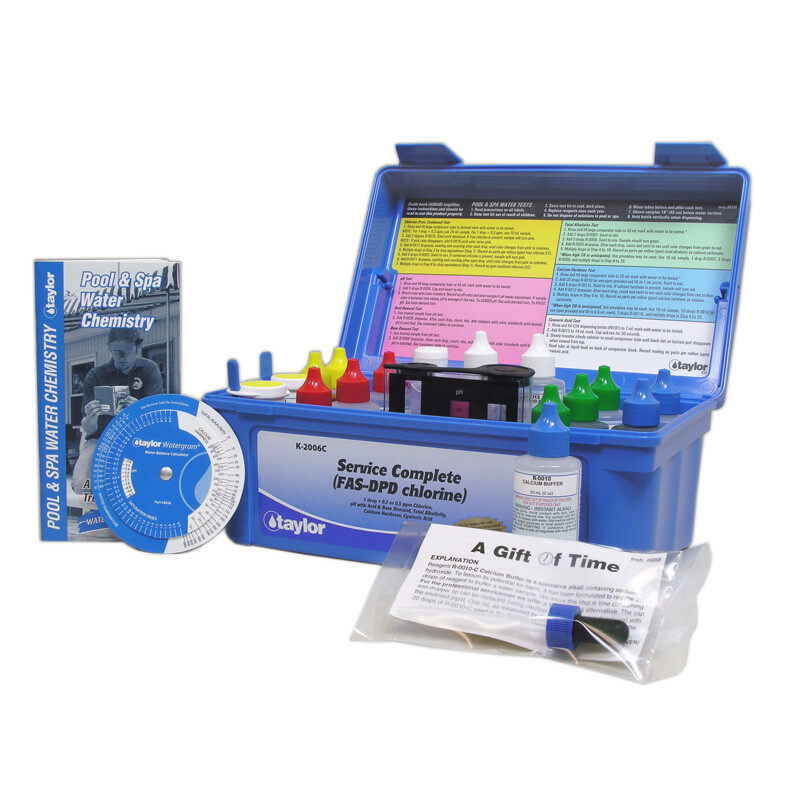 Taylor K-2006C Service Complete FAS-DPD Chlorine/Brom Pool Test Kit High Range