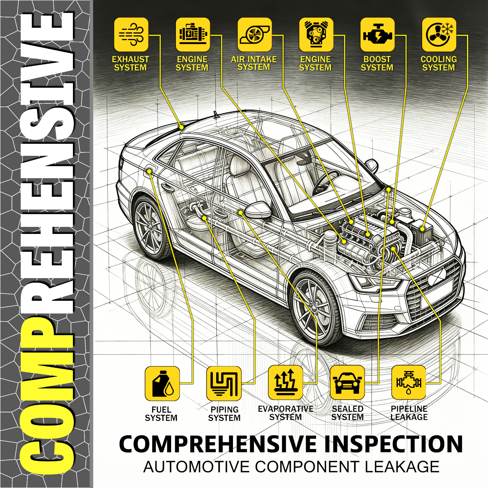 Automotive smoke machine EVAP Smoke Leak Detector Car Pipe System Vacuum Tester