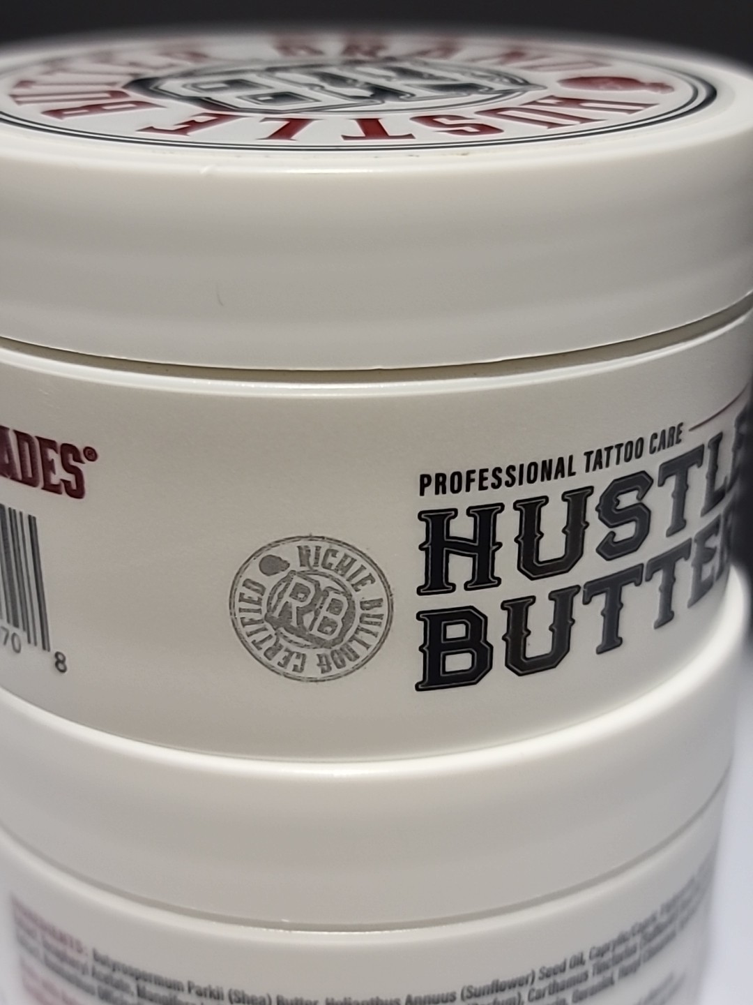 HUSTLE Butter Brand TATTOO BALM 5 fl oz / 150 mL • VEGAN • EXP : 03/2027