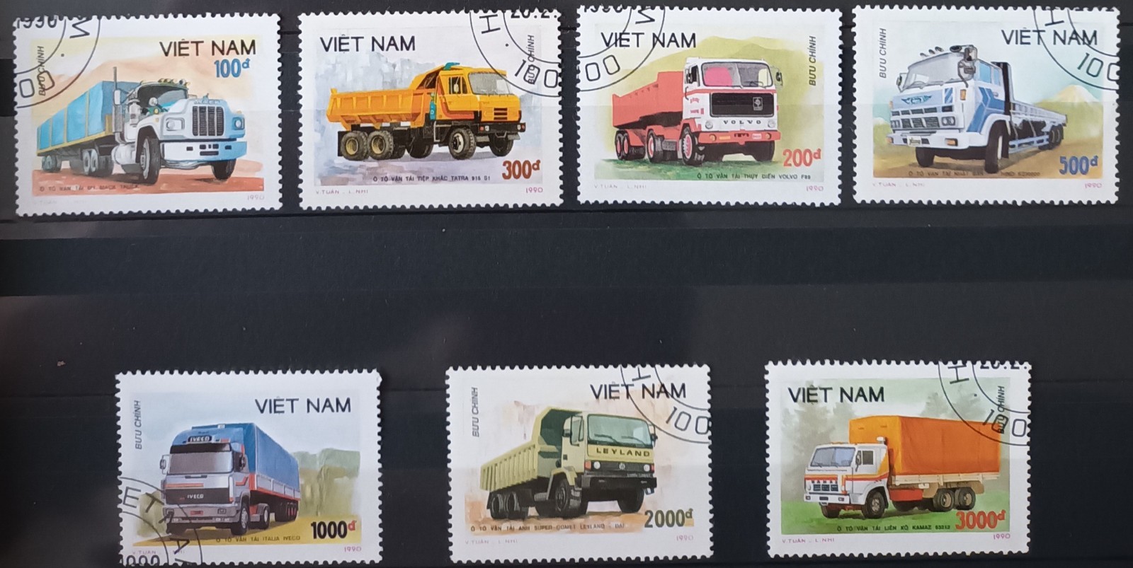 HISTORY OF CAR. COLLECTION TRUCKS. 47 STAMP FROM 16 COUNTRIES. № 87
