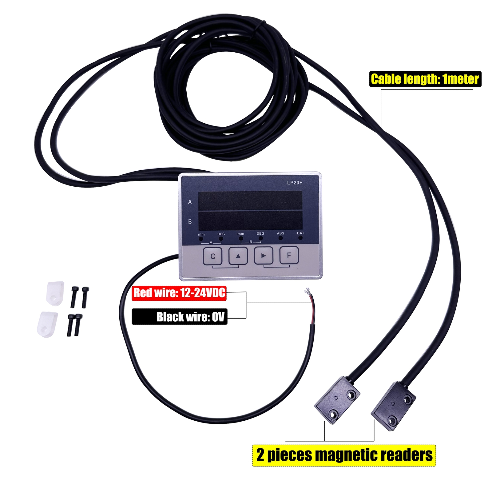 LP20E 2 Axis Digital Display DRO Magnetic Sensor Tape Displacement Readout Scale