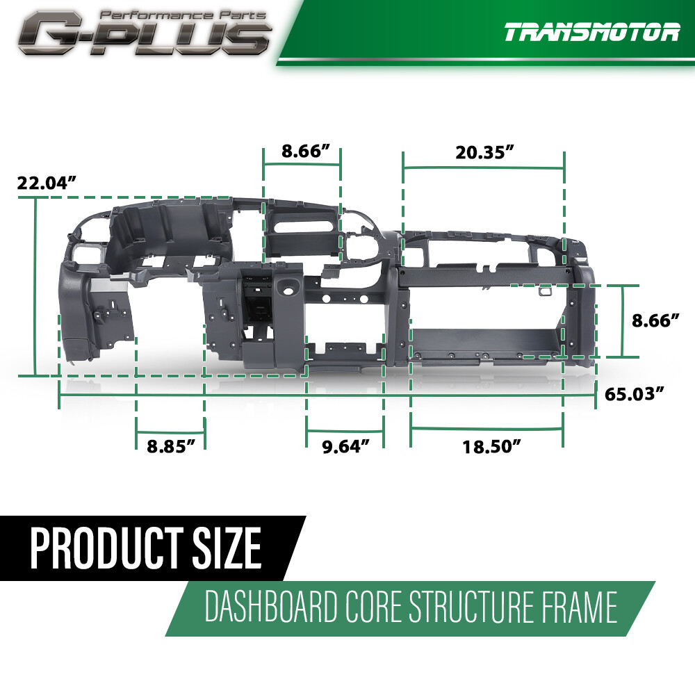 Fit For 1998-2001 Dodge Ram Dashboard Dash Core Structure Frame Mount Gray