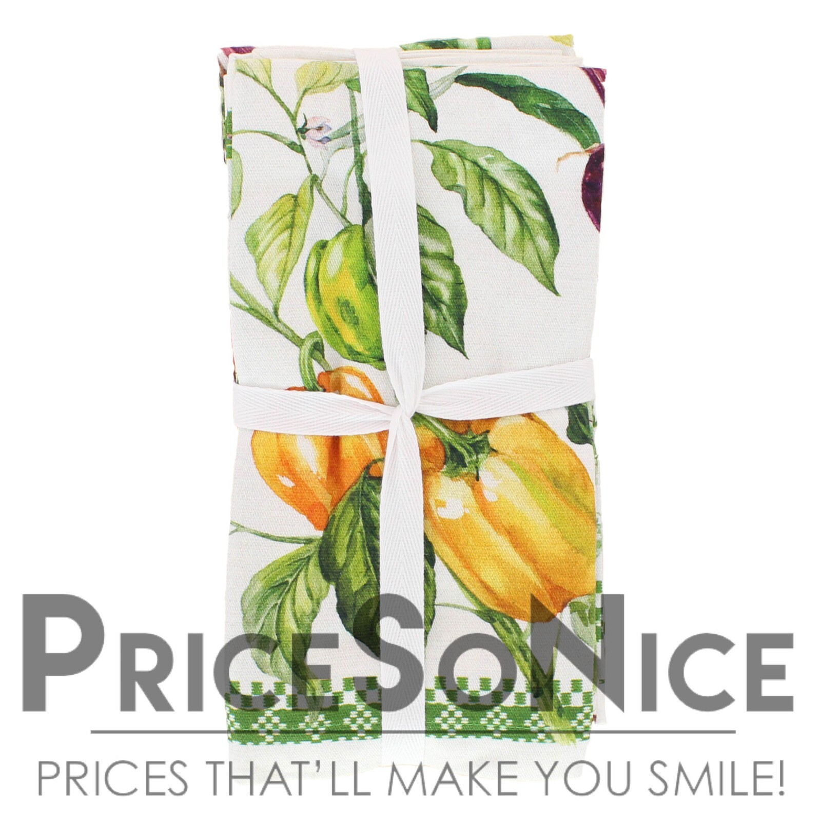 Williams Sonoma Garden Vegetable Napkins, Set of 4 MSRP $50