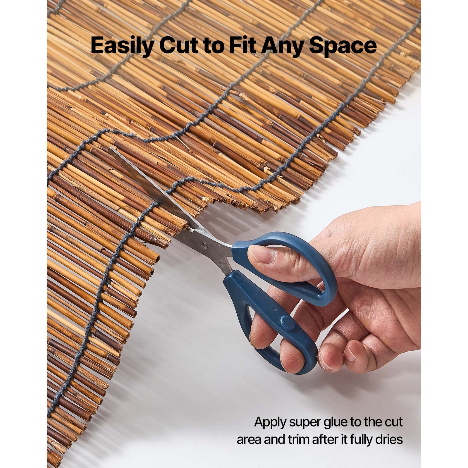 Uimoso Natural Reed Fence Panel 6 ft x 16.4ft Privacy Screen Roll for Garden Use