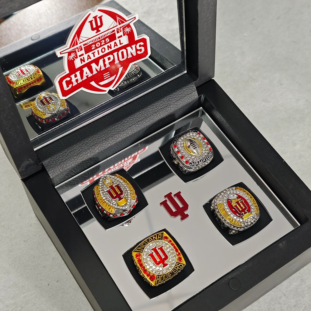 [Fan version] Indiana Football 2025 Perfect Season 4 Championship Rings With Box