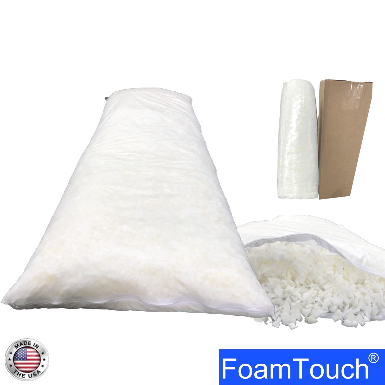 FoamTouch 5,10,15,20 and 40LBs Bean Bag / pillow Filler, Soft Shredded Foam