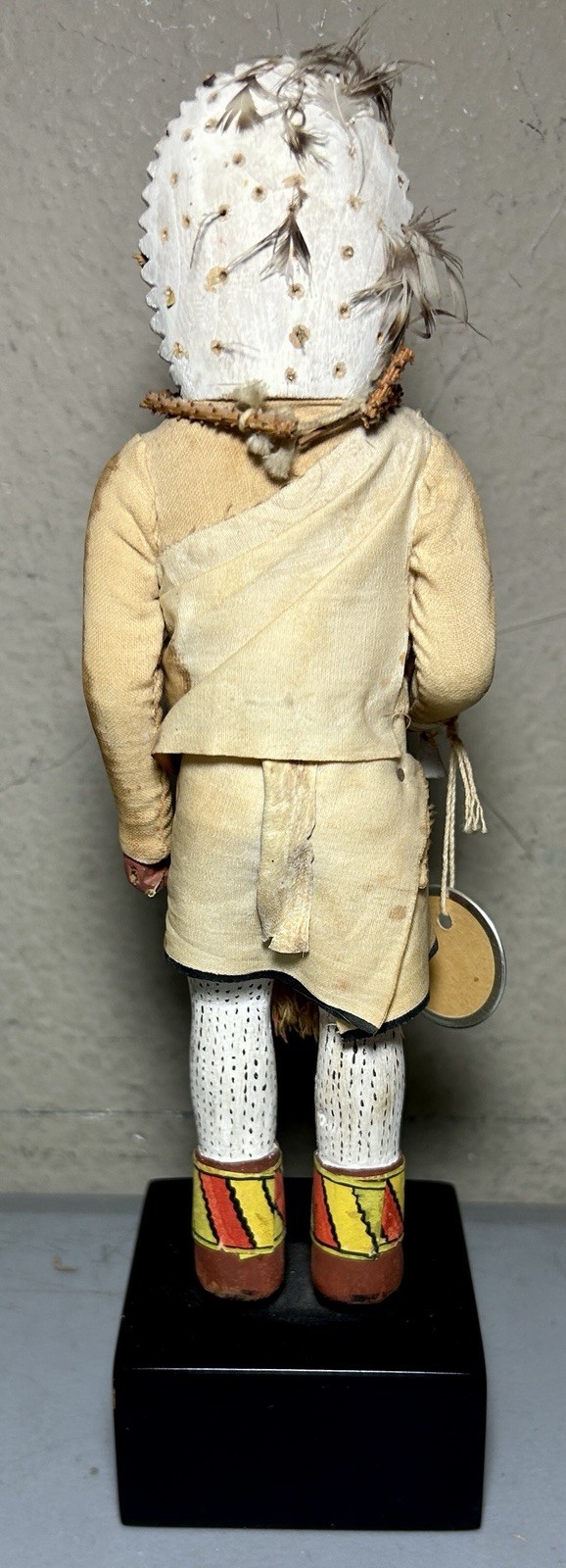 Antique Hopi Kachina Doll Ahola God of Reproduction Tizpro Chief Kataina 9” Tall