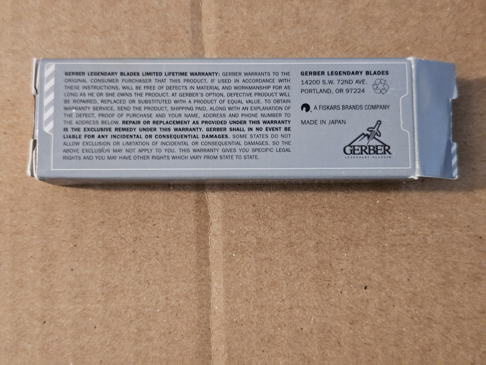 Gerber Silver Knight 8380 Pearl Lockback Blade Folding Knife Japan Early 2000s