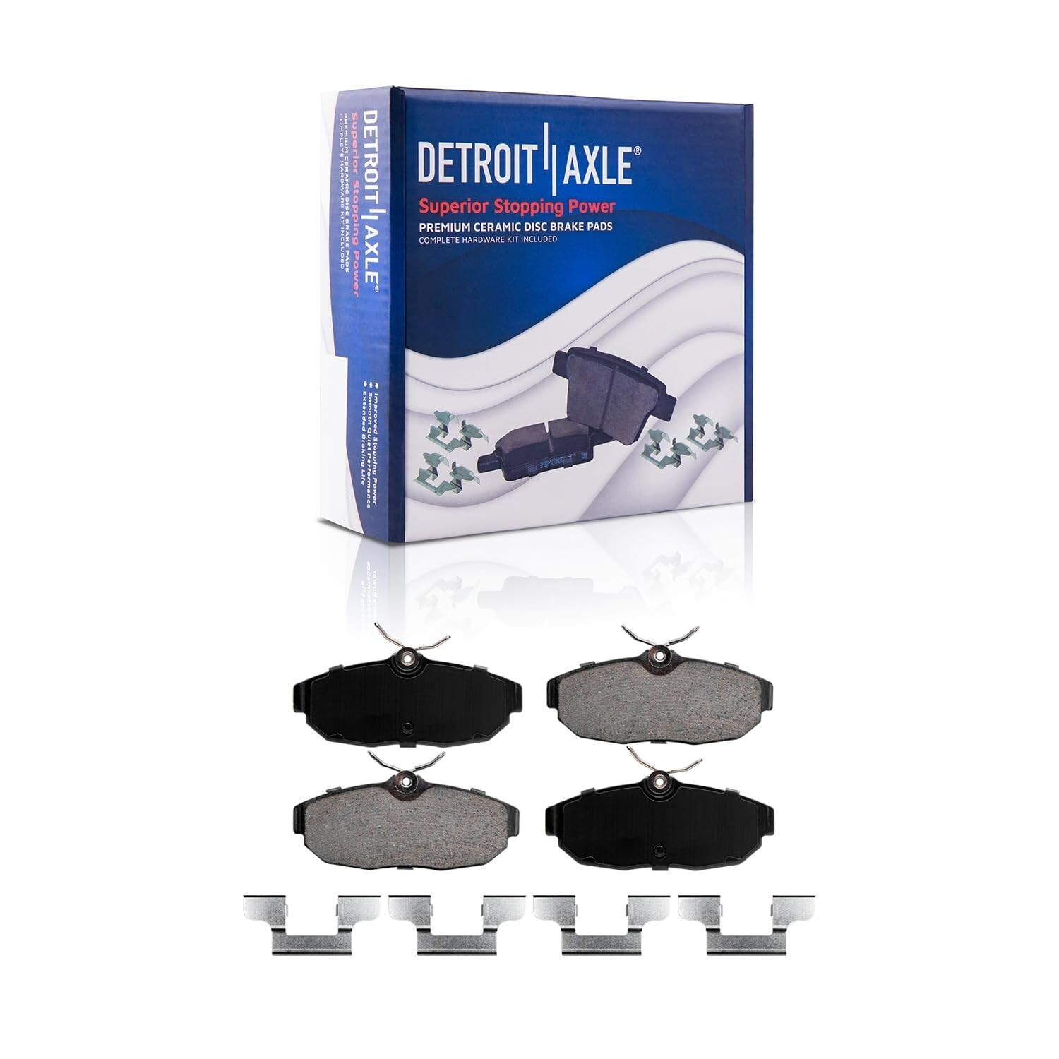 Front & Rear Drilled Disc Rotors Ceramic Brake Pads for 2005-2010 Ford Mustang