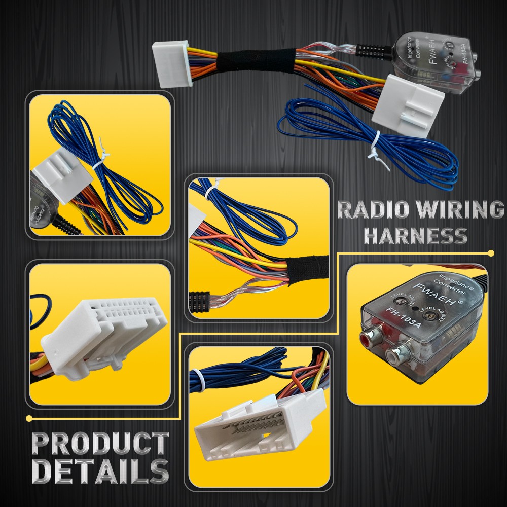 For Nissan Stereo Radio Add AMP Subwoofer Amplifier Plug Adapter Wiring Harness