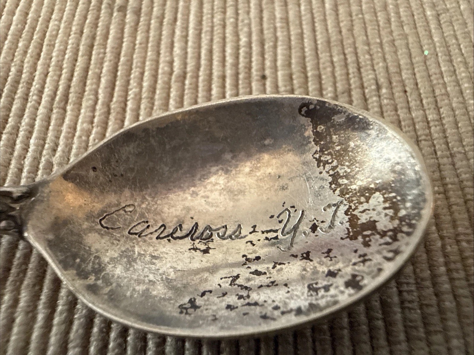 Carcross Y T (Yukon Territory) Gold Nugget Silver Plated Spoon