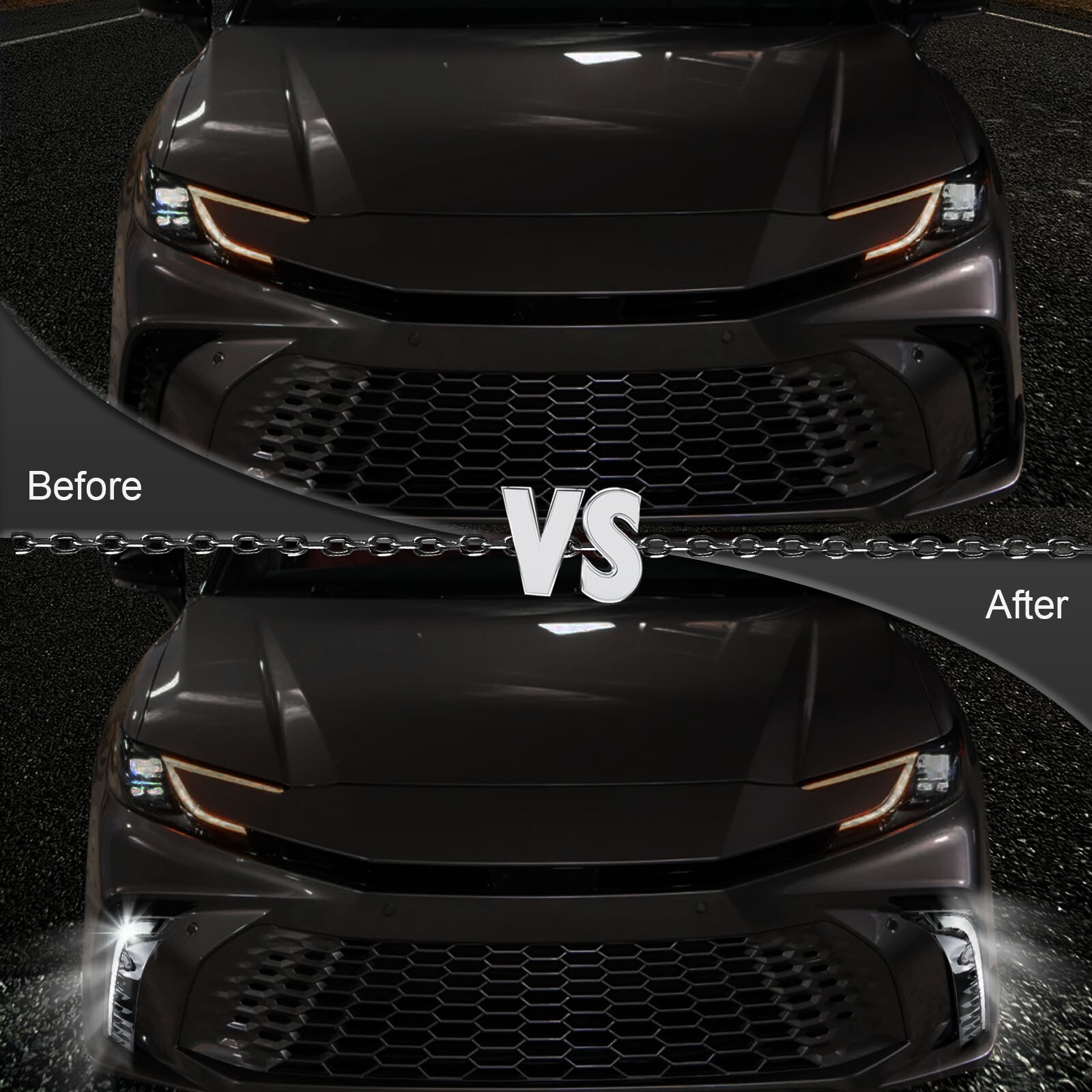 For 2025 Toyota Camry SE XSE LED Daytime Running Light Fog Lamp Turn Signal