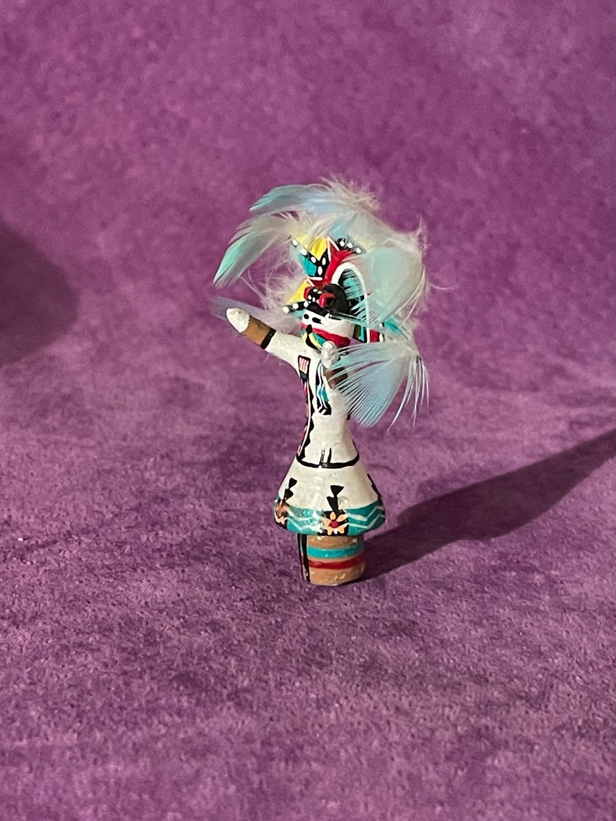 MINIATURE-KACHINA-APACHE GAAN DANCER-NATIVE AMERICAN-TINY FINE DETAILS-1.75"