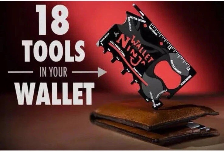 Original Pocket Wallet Ninja Multi-Tool 18 In 1 Credit Card -Multi Purpose tool